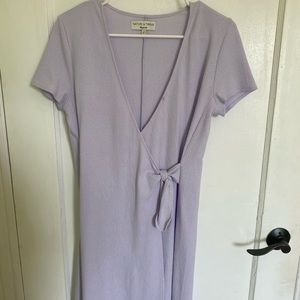 texture and thread side wrap dress